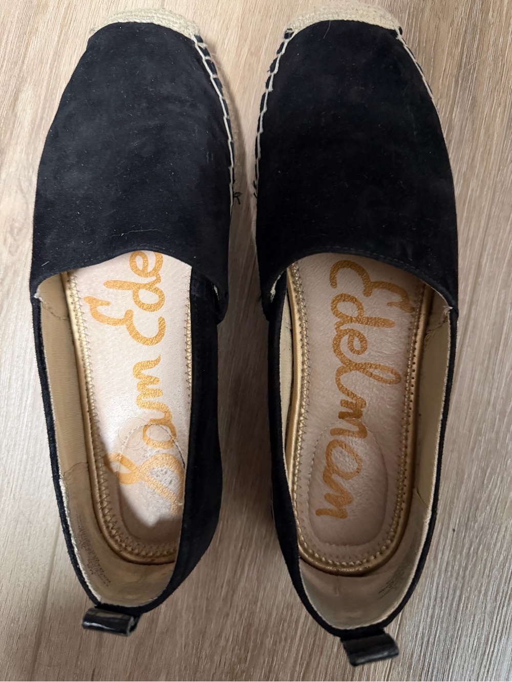 Sam Edelman Black Espadrille Slip-On Flats